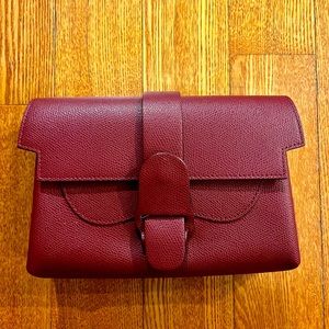 Senreve aria belt bag in merlot - pebbled leather